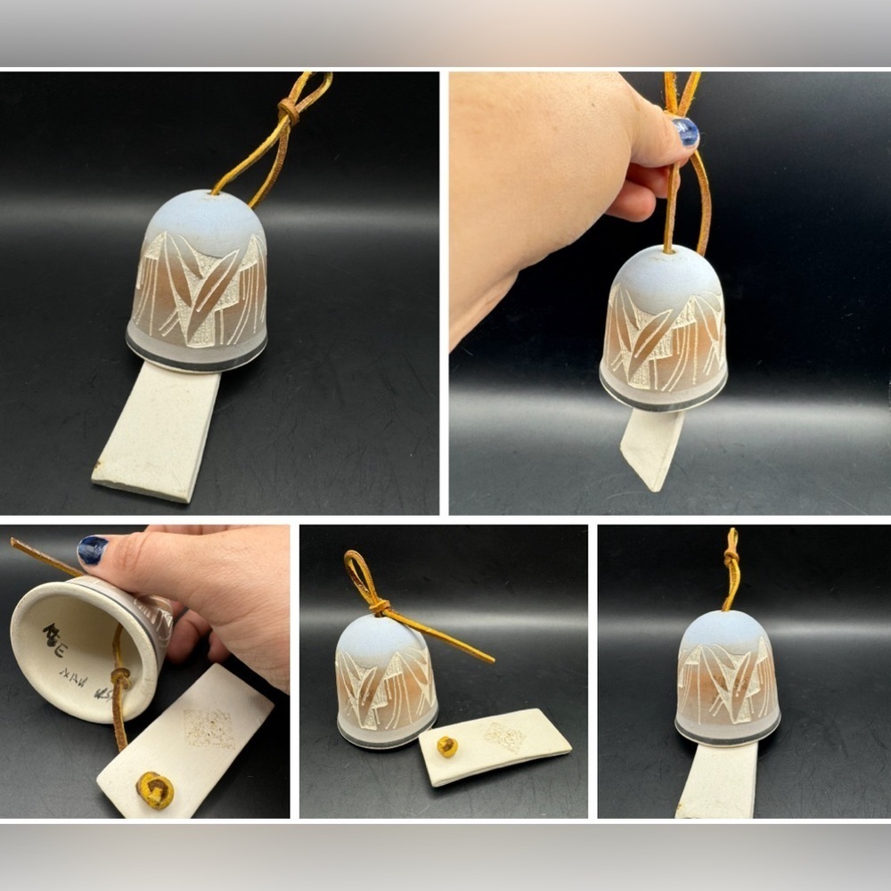 Vintage Mexican Pottery Mini Wind Chime Native American Wind Chime Southwestern